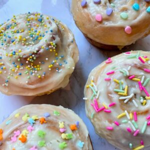 Easter Brunch Decorated Cinnamon Rolls