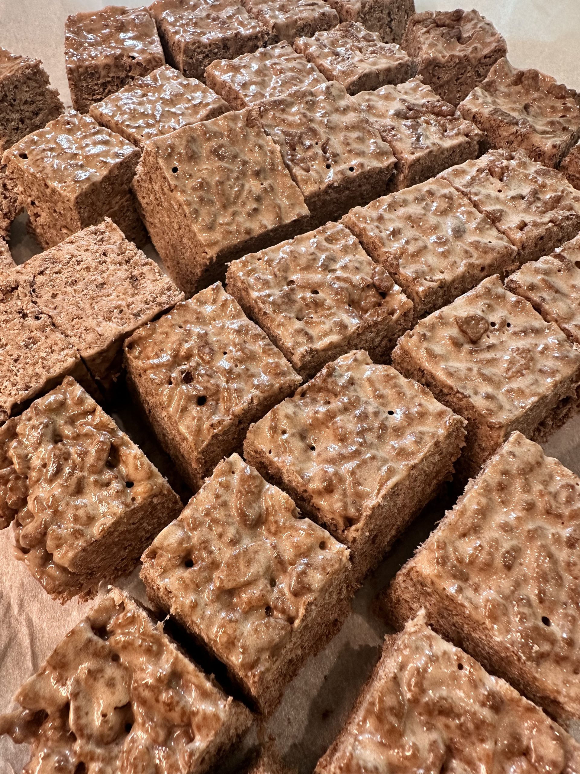 Brown Butter Cocoa Krispy Treats - Mrs. Dunn Baked It