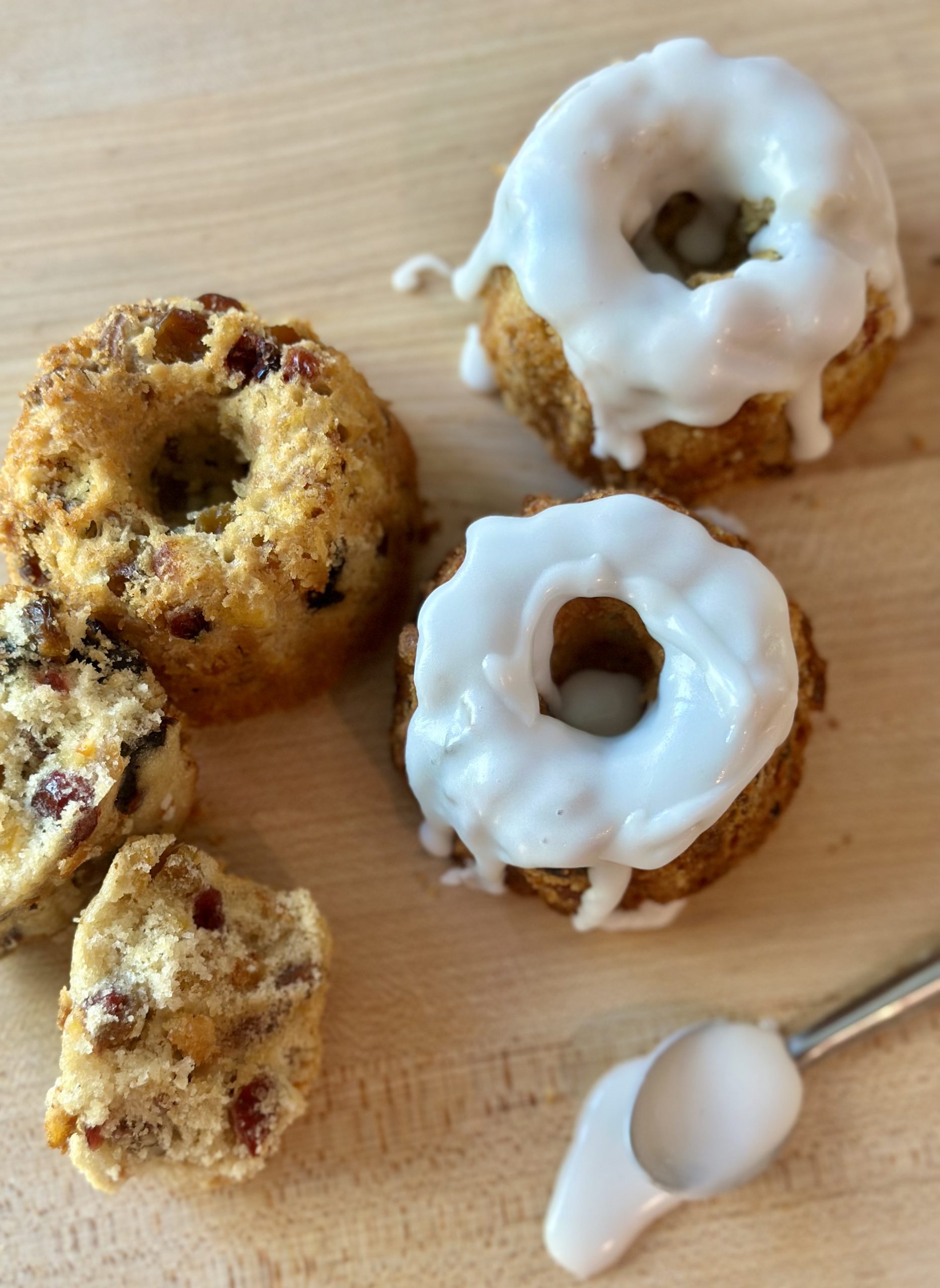 Mini Golden Fruitcakes