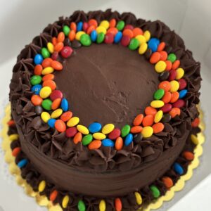 Triple Chocolate M&M Cake
